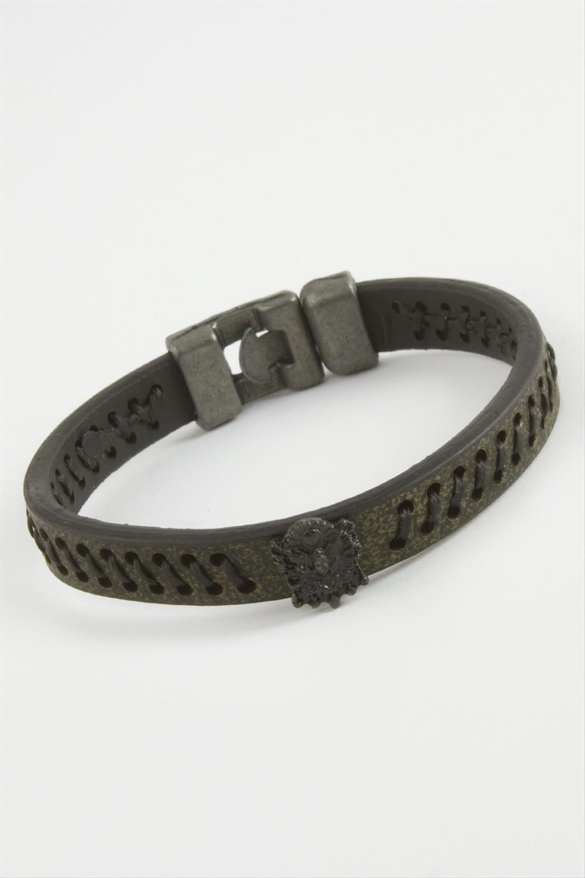 1206685_osmanli-bayragi-kaliteli-suni-deri-bil-b3-8f7.jpg Osmanlı Bayrağı Kaliteli Suni Deri Bileklik-Yeşil - Görsel 1