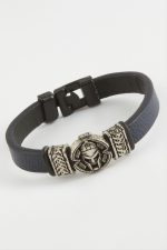 Mifer Kaliteli Suni Deri Bileklik-Lacivert