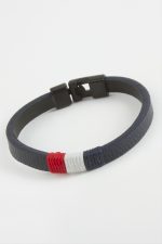 İpli Kaliteli Suni Deri Bileklik-Lacivert - Görsel 2