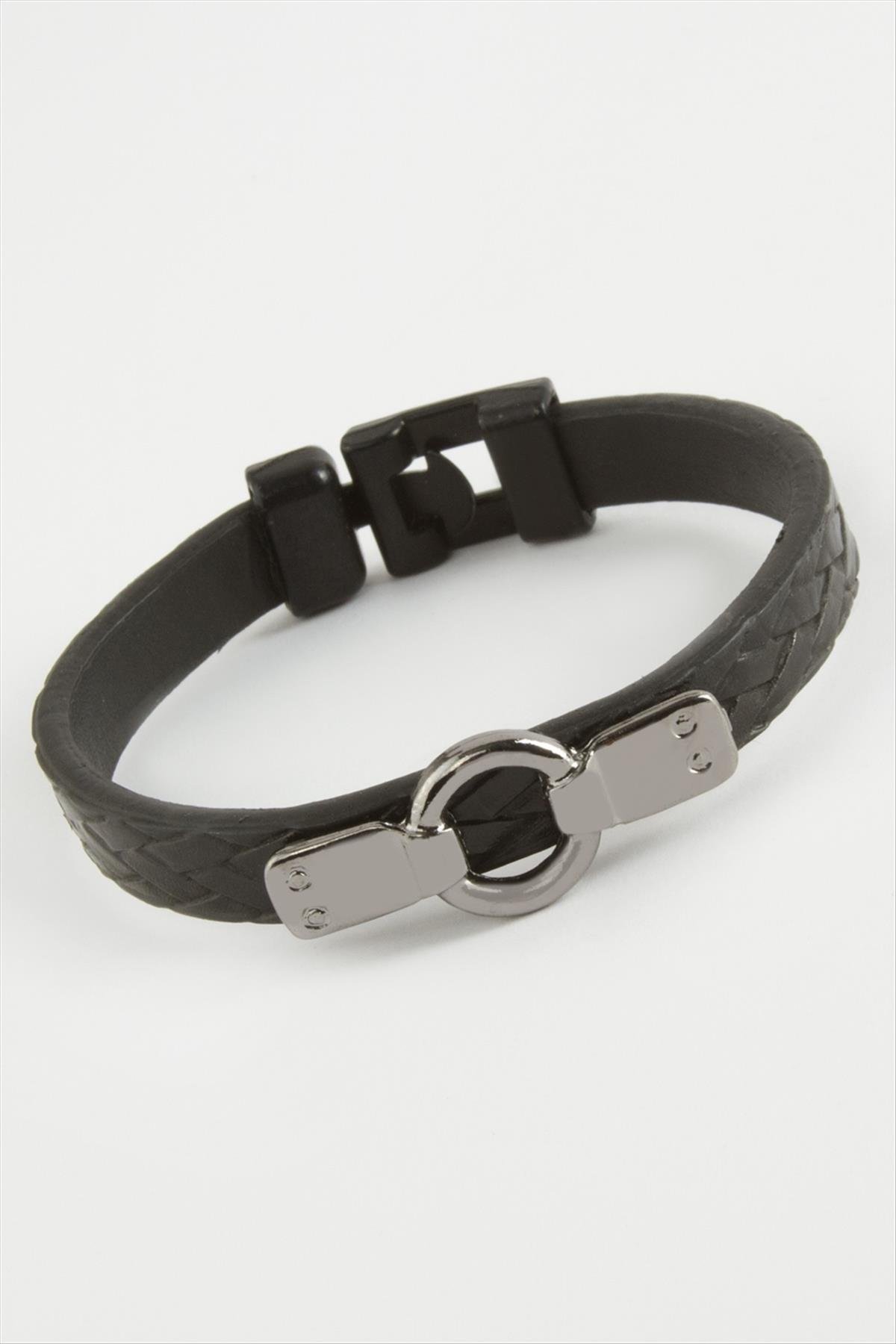 1206705_halka-kaliteli-suni-deri-bileklik-3-4dd7.jpg Halka Kaliteli Suni Deri Bileklik-Siyah - Görsel 1