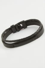 Çubuk Kaliteli Suni Deri Bileklik-Siyah - Görsel 2