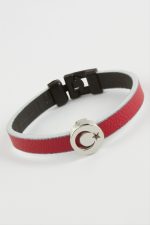 Ay Yıldız Kaliteli Suni Deri Bileklik-Kırmızı