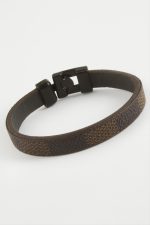 Kaliteli Suni Deri Bileklik-Kahverengi