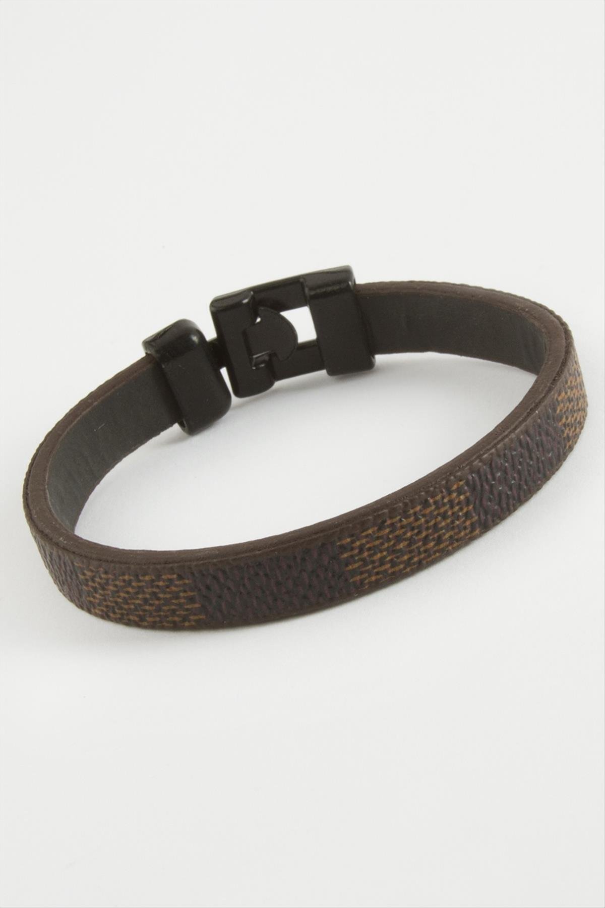 1206721_kaliteli-suni-deri-bileklik-6c6-4a.jpg Kaliteli Suni Deri Bileklik-Kahverengi - Görsel 1