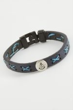 Çapa Kaliteli Suni Deri Bileklik-Lacivert