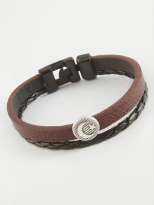 Ay Yıldız Kaliteli Suni Deri Bileklik-Bordo