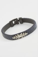 Yıldız Kaliteli Suni Deri Bileklik-Lacivert - Görsel 2