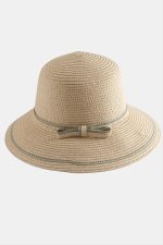 Fiyonglu Hasır Şapka-Açık Pembe - Görsel 2