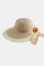 Fiyonglu Hasır Şapka-Kiremit