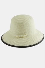 Hasır Plaj Şapkası-Krem - Görsel 2