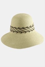 Fiyonglu Hasır Şapka-Bej - Görsel 2