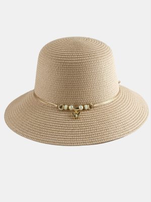 Deniz Kabuğu Hasır Şapka-Açık Pembe