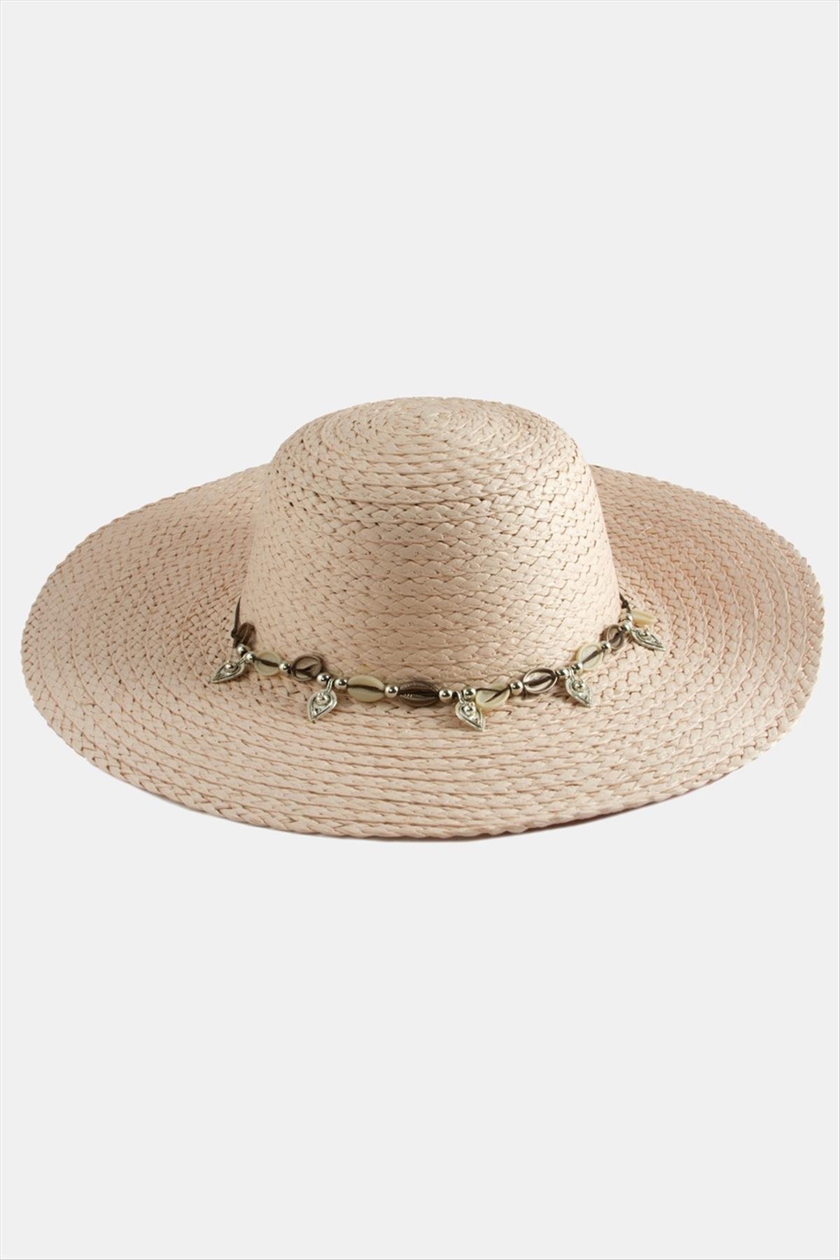 1206780_ucgen-deniz-kabugu-hasir-sapka-9d-47b.jpg Üçgen Deniz Kabuğu Hasır Şapka-Pudra Rengi - Görsel 2