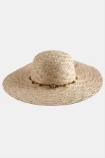 Göz Örme Zincir Hasır Şapka-Pudra Rengi - Görsel 2