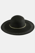 Örgülü Hasır Şapka-Krem