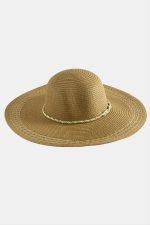 Örgülü Hasır Şapka-Kahverengi - Görsel 2