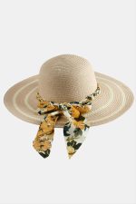 Fiyong Zincir Örgülü Hasır Şapka-Pudra Rengi - Görsel 2