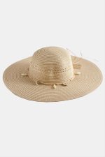 Deniz Kabuğu Hasır Şapka-Pudra Rengi - Görsel 2