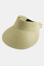 Kasketli Hasır Plaj Şapkası-Bej - Görsel 2