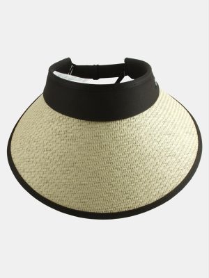 Kasketli Hasır Plaj Şapkası-Kahverengi