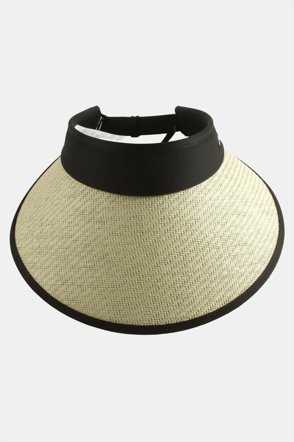 1206868_kasketli-hasir-plaj-sapkasi-29-427.jpg Kasketli Hasır Plaj Şapkası-Kahverengi - Görsel 1