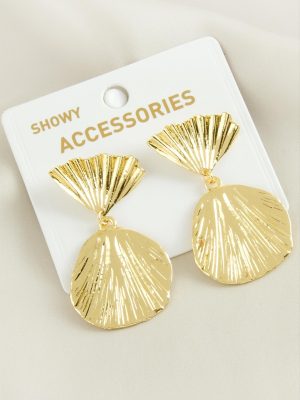 Oval Trend Metal Küpe-Gümüş Rengi