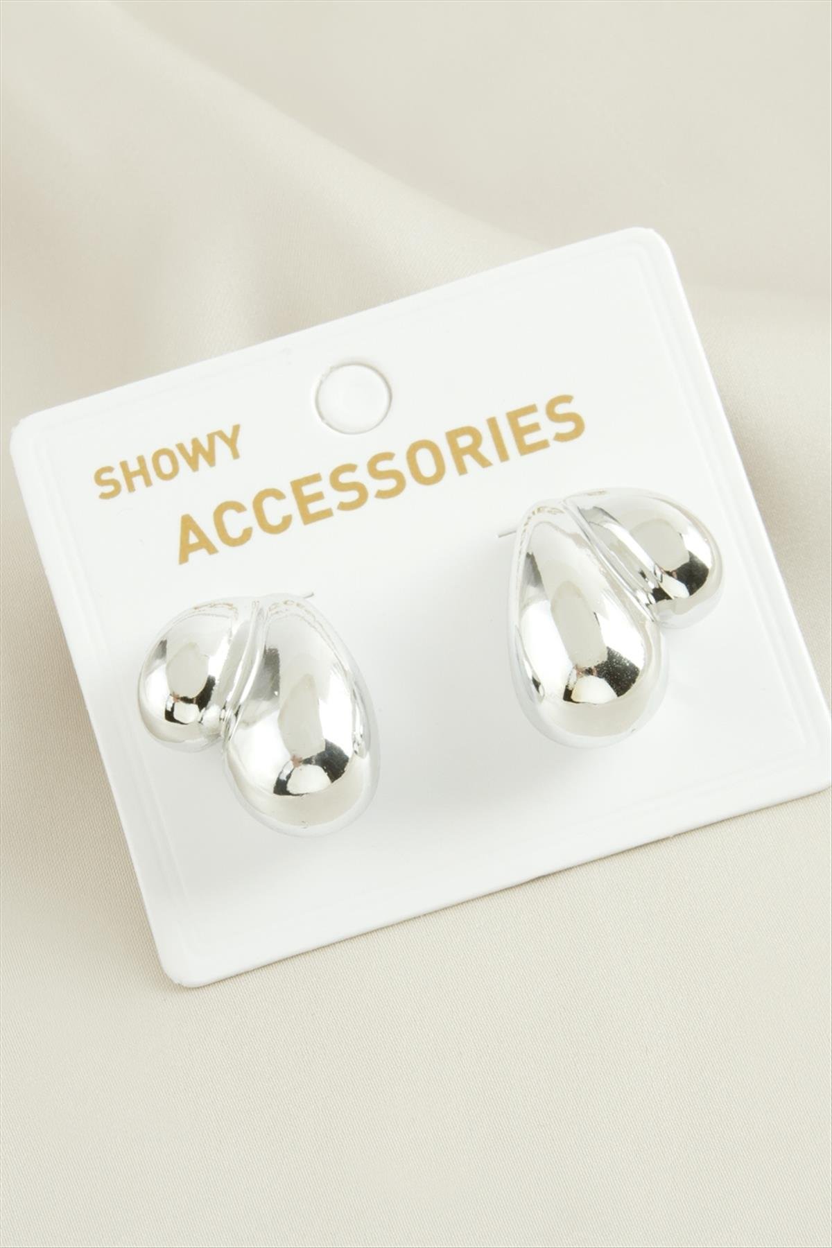 1206889_bombeli-su-damlasi-kupe-4da-75.jpg Bombeli Su Damlası Küpe-Gümüş Rengi - Görsel 2