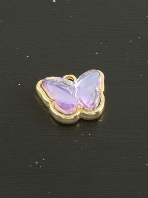 Kelebek Taşlı Tek Kulplu Aparat 1 Adet-Sarı