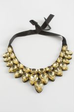 Damla Taşlı Yaka Kolye-Sarı - Görsel 2