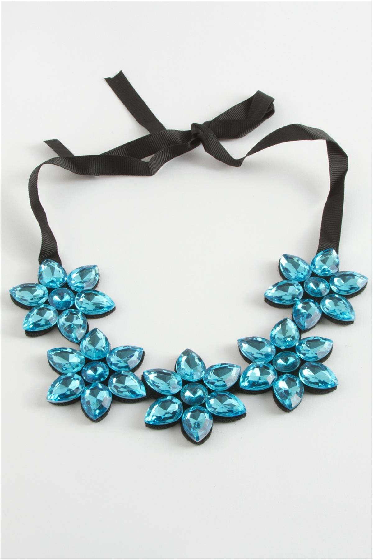 1206944_cicek-tasli-yaka-kolye-a6fd-.jpg Çiçek Taşlı Yaka Kolye-Turkuaz - Görsel 2