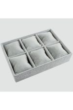 6lı Anfora Kumaş Yastıklı Tabla-Açık Pembe - Görsel 2