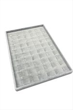 Anfora Kumaş Tırnaklı Yüzük Tablası-Gri - Görsel 2