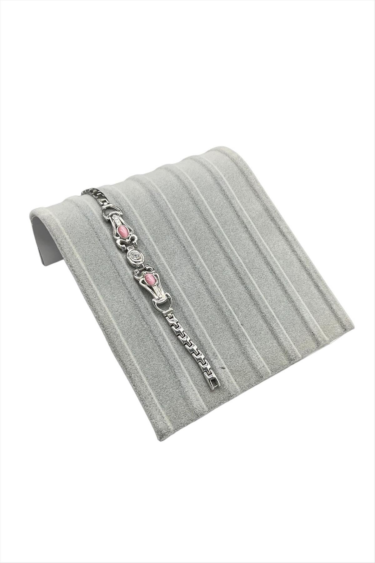 1207022_6li-anfora-kumas-kaplamali-bileklik-st-329-46.jpg 6lı Anfora Kumaş Kaplamalı Bileklik Standı-Açık Gri - Görsel 2