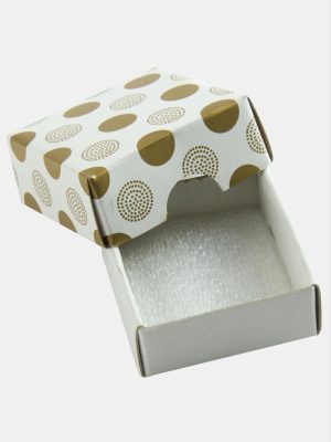 Yüzük Küpe Altın Saklama Kutusu-Beyaz