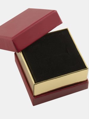 Sarı Şeritli Yüzük Kutusu-Siyah