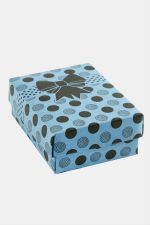 Fiyong Benekli Set Kolye Kutusu-Mavi