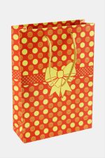 11X17 Fiyonglu İpli Karton Çanta 1 Adet-Turuncu - Görsel 2