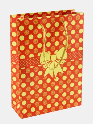 11X17 Fiyonglu İpli Karton Çanta 1 Adet-Turuncu