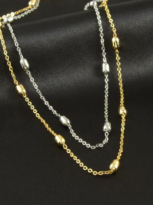 Silindir İkili Kolye-Renkli