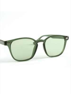 Oval Çizgili Güneş Gözlüğü-Yeşil