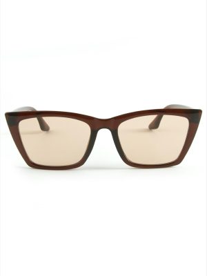 Kare Çerçeveli Güneş Gözlüğü-Kahverengi