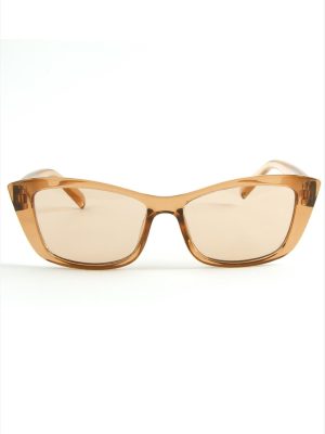 Kare Çerçeveli Güneş Gözlüğü-Açık Kahverengi