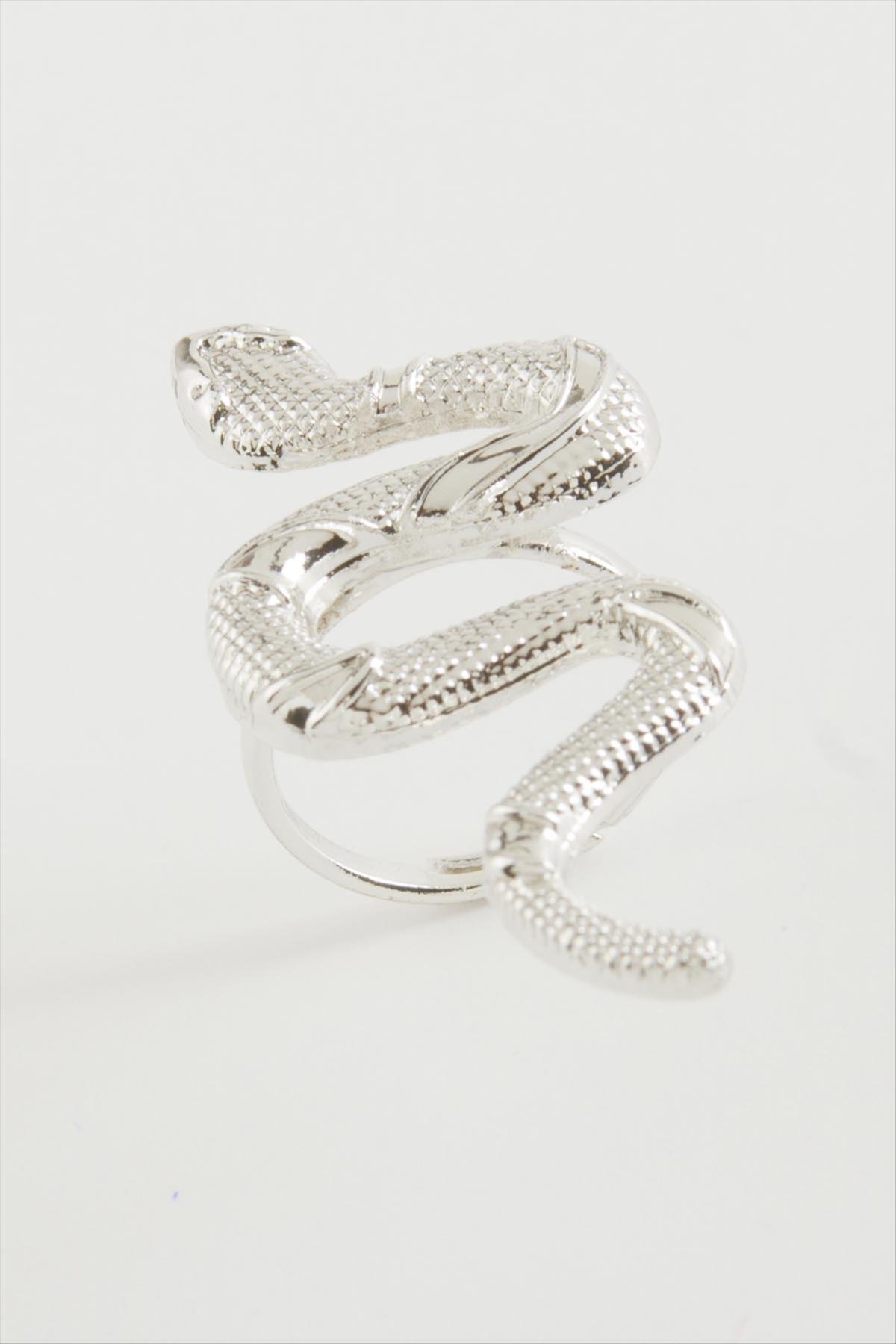 1207136_yilan-metal-yuzuk-28324e.jpg Yılan Metal Yüzük-Gümüş Rengi - Görsel 1