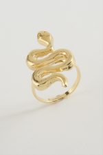 Yılan Metal Yüzük-Gümüş Rengi
