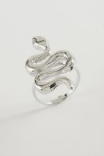 Yılan Metal Yüzük-Gümüş Rengi - Görsel 2
