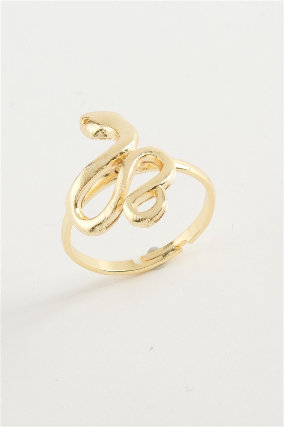 1207141_yilan-metal-yuzuk-468d-9.jpg Yılan Metal Yüzük-Sarı - Görsel 2