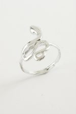 Yılan Metal Yüzük-Gümüş Rengi