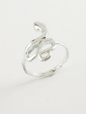 Yılan Metal Yüzük-Gümüş Rengi