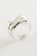 Oval Metal Yüzük-Gümüş Rengi - Görsel 2