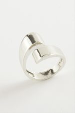 Oval Metal Yüzük-Gümüş Rengi - Görsel 2